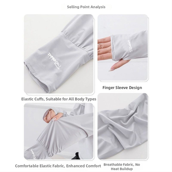 Saules aizsardzības roku sargi no ledus zīda, universāls, vasara 2025, Produkta Nr. 01