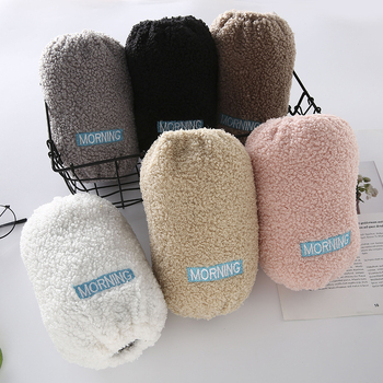 Μανσέτα βραχίονα με αντι-λερωτικό φινίρισμα, παχιά Teddy Velvet, κορεατικού στυλ, μοτίβο λουλούδια/χορτά/φυτά, για γυναίκες και παιδιά