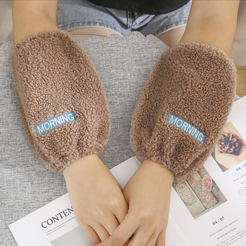 Μανσέτα βραχίονα με αντι-λερωτικό φινίρισμα, παχιά Teddy Velvet, κορεατικού στυλ, μοτίβο λουλούδια/χορτά/φυτά, για γυναίκες και παιδιά