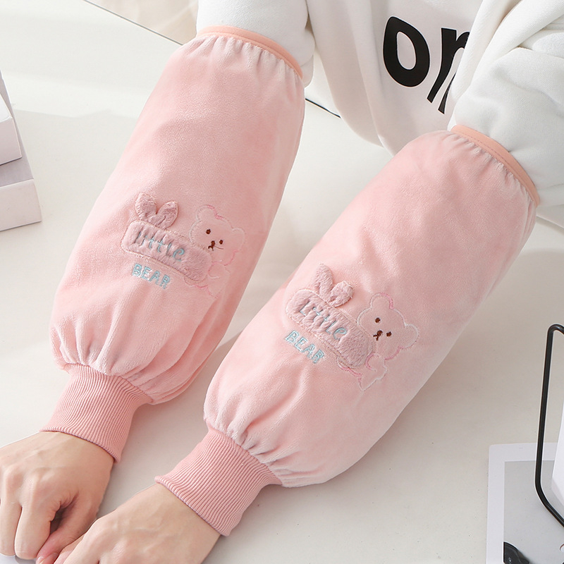 Προστατευτικό μανίκι από φλανέλα, κατά της βρωμιάς, σχέδιο καρτούν, για ενήλικες και παιδιά