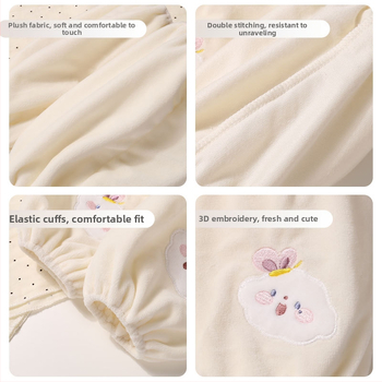 Μανίκια γραφείου από βελούδινο πολυεστέρα, γυναικείες, με κέντημα καρτούν, αντιβρωμικά, προστασία από λεκέδες