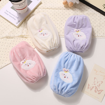 Μανίκια γραφείου από βελούδινο πολυεστέρα, γυναικείες, με κέντημα καρτούν, αντιβρωμικά, προστασία από λεκέδες