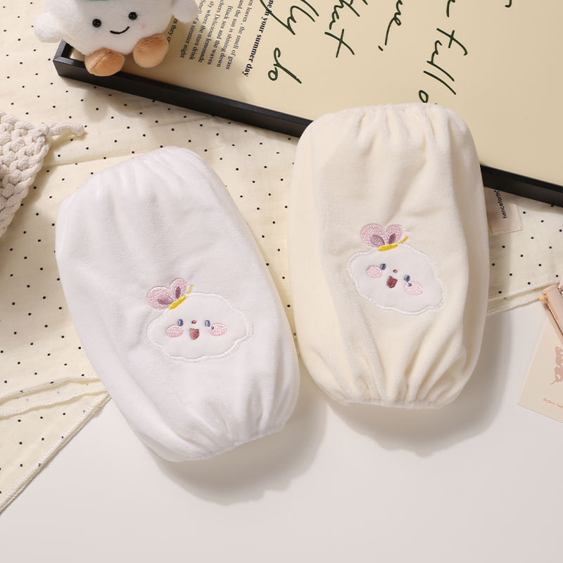 Μανίκια γραφείου από βελούδινο πολυεστέρα, γυναικείες, με κέντημα καρτούν, αντιβρωμικά, προστασία από λεκέδες