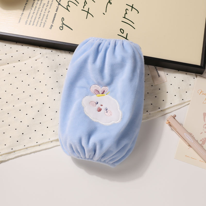 Μανίκια γραφείου από βελούδινο πολυεστέρα, γυναικείες, με κέντημα καρτούν, αντιβρωμικά, προστασία από λεκέδες