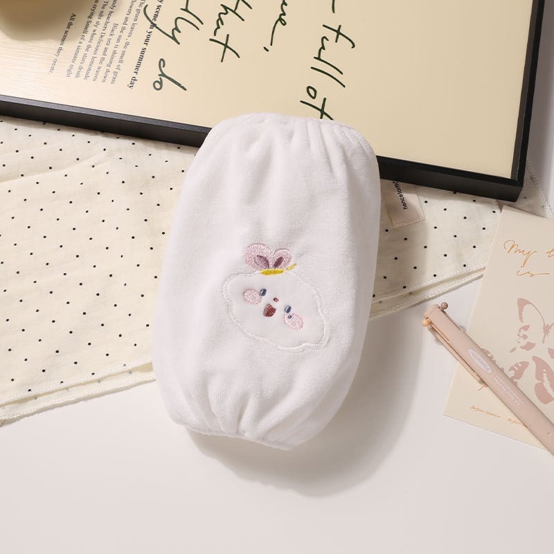 Μανίκια γραφείου από βελούδινο πολυεστέρα, γυναικείες, με κέντημα καρτούν, αντιβρωμικά, προστασία από λεκέδες