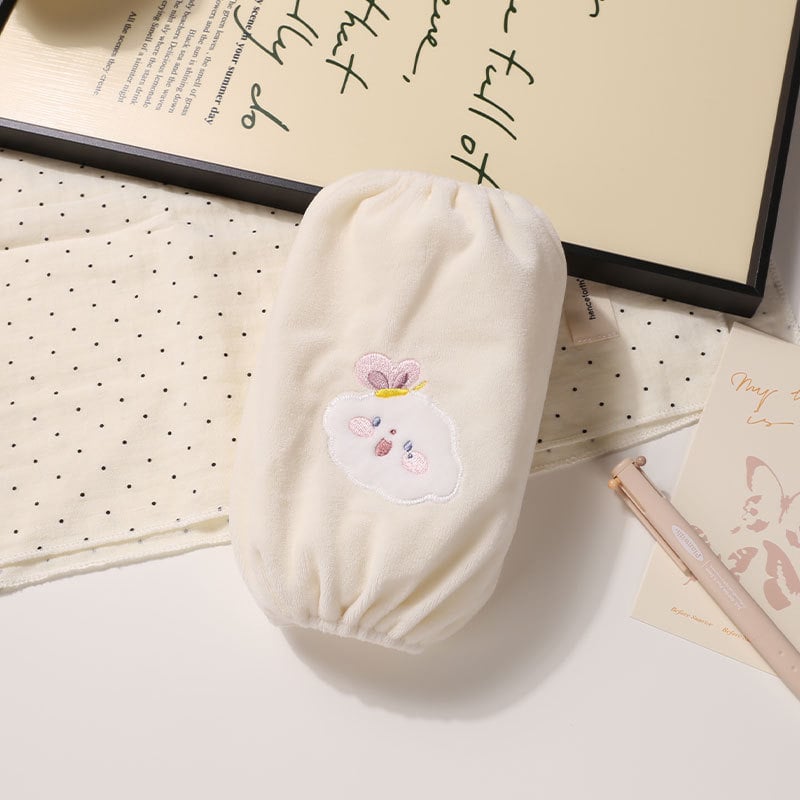 Μανίκια γραφείου από βελούδινο πολυεστέρα, γυναικείες, με κέντημα καρτούν, αντιβρωμικά, προστασία από λεκέδες