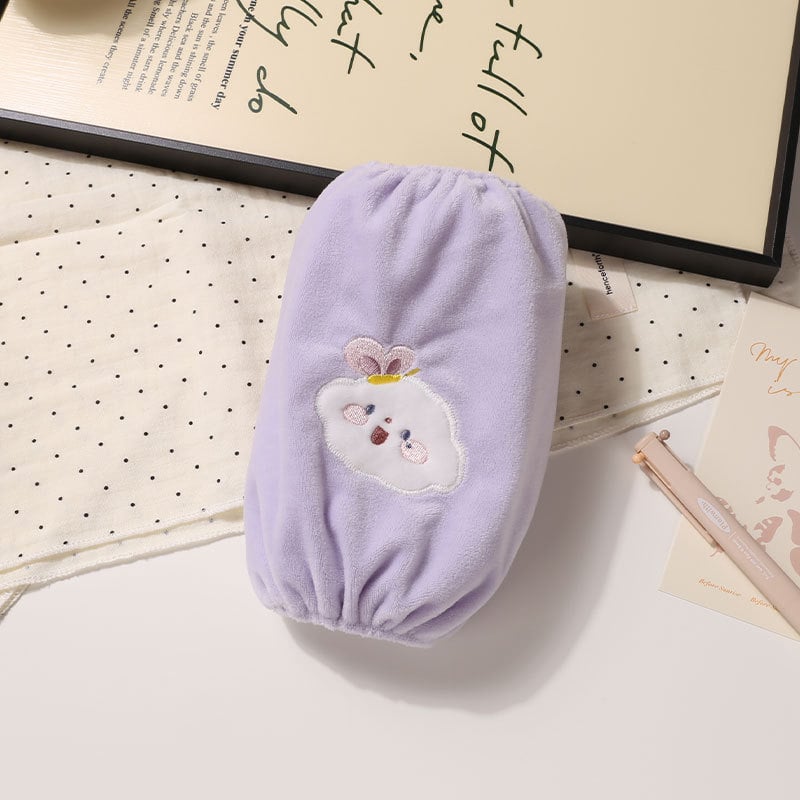 Μανίκια γραφείου από βελούδινο πολυεστέρα, γυναικείες, με κέντημα καρτούν, αντιβρωμικά, προστασία από λεκέδες