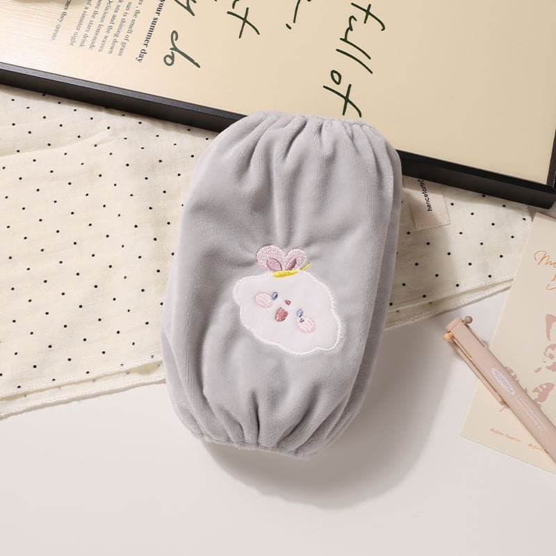 Μανίκια γραφείου από βελούδινο πολυεστέρα, γυναικείες, με κέντημα καρτούν, αντιβρωμικά, προστασία από λεκέδες