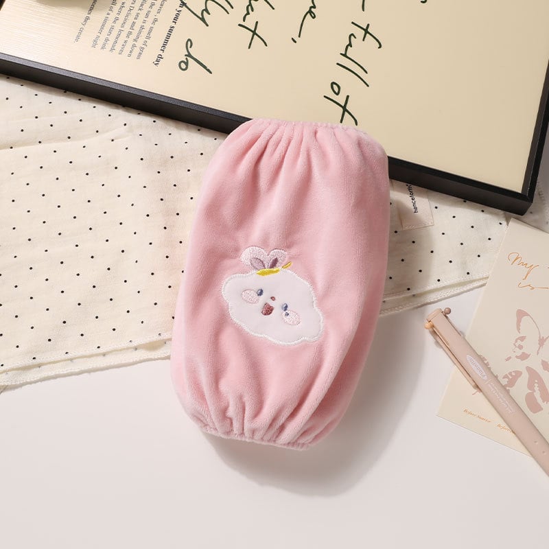 Μανίκια γραφείου από βελούδινο πολυεστέρα, γυναικείες, με κέντημα καρτούν, αντιβρωμικά, προστασία από λεκέδες