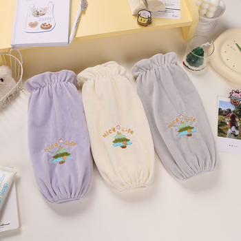 Muye Fei Κορεατικού στυλ βελούδινα καλύμματα μανικιών, αντι-βρωμιάς, με μοτίβο Χριστουγεννιάτικο δέντρο