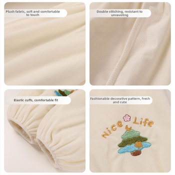 Muye Fei Κορεατικού στυλ βελούδινα καλύμματα μανικιών, αντι-βρωμιάς, με μοτίβο Χριστουγεννιάτικο δέντρο