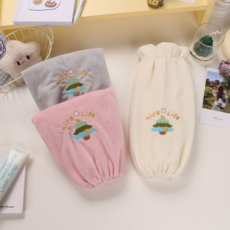 Muye Fei Κορεατικού στυλ βελούδινα καλύμματα μανικιών, αντι-βρωμιάς, με μοτίβο Χριστουγεννιάτικο δέντρο