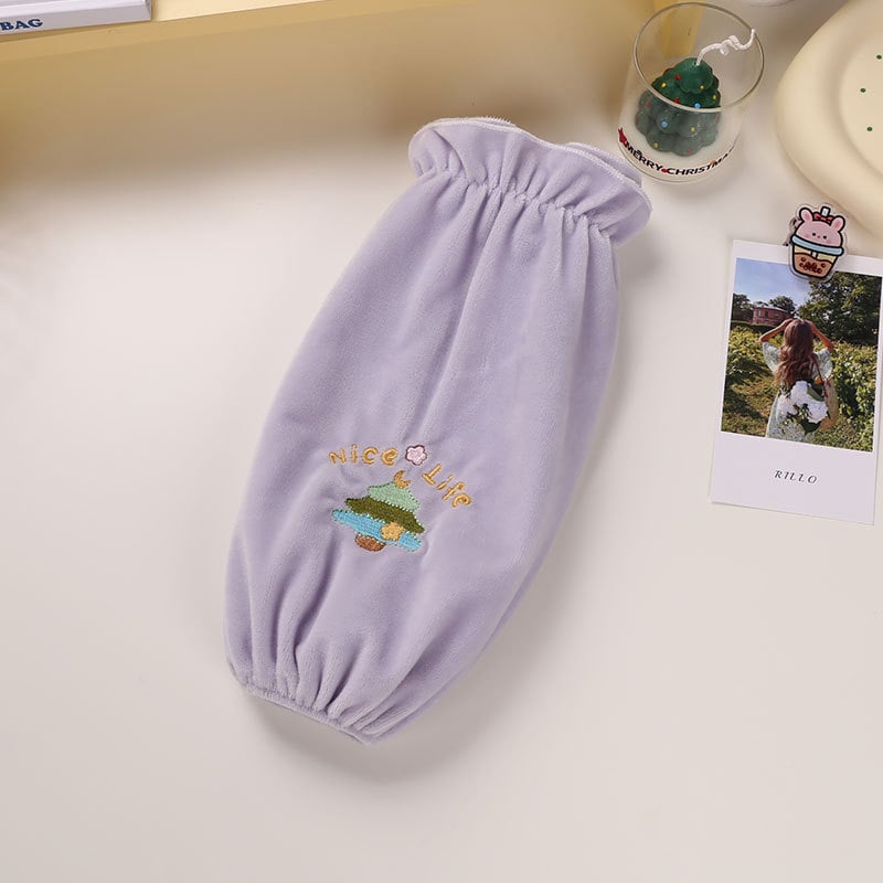 Muye Fei Κορεατικού στυλ βελούδινα καλύμματα μανικιών, αντι-βρωμιάς, με μοτίβο Χριστουγεννιάτικο δέντρο