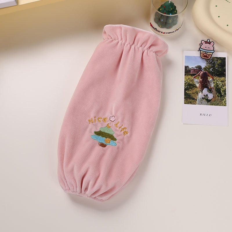 Muye Fei Κορεατικού στυλ βελούδινα καλύμματα μανικιών, αντι-βρωμιάς, με μοτίβο Χριστουγεννιάτικο δέντρο