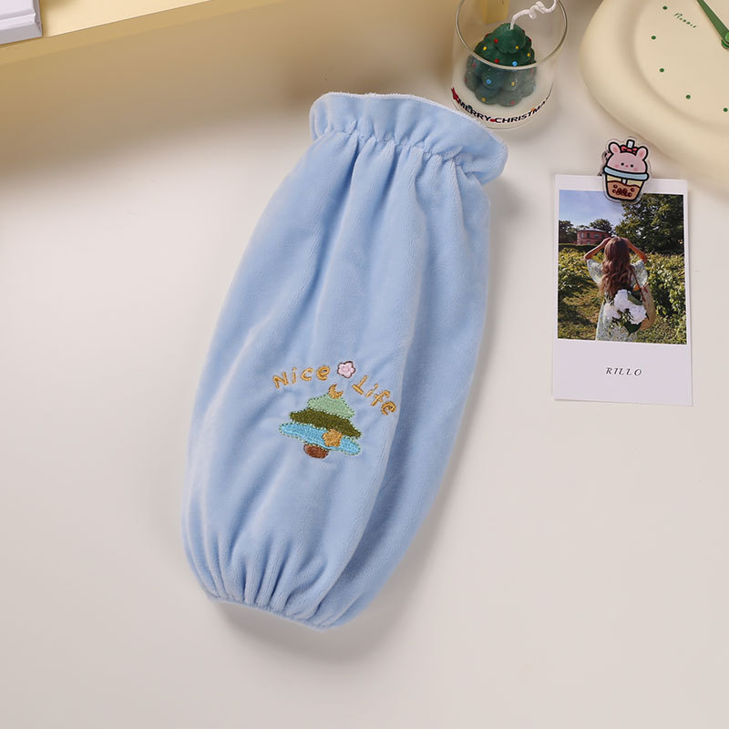 Muye Fei Κορεατικού στυλ βελούδινα καλύμματα μανικιών, αντι-βρωμιάς, με μοτίβο Χριστουγεννιάτικο δέντρο