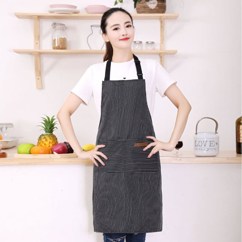 Ποδιά χωρίς μανίκια από πολυεστέρα, με ριγέ σχέδιο, αντιλερωτική, μοντέρνο μινιμαλιστικό στυλ