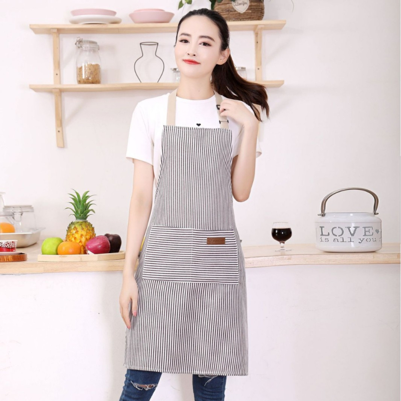 Ποδιά χωρίς μανίκια από πολυεστέρα, με ριγέ σχέδιο, αντιλερωτική, μοντέρνο μινιμαλιστικό στυλ