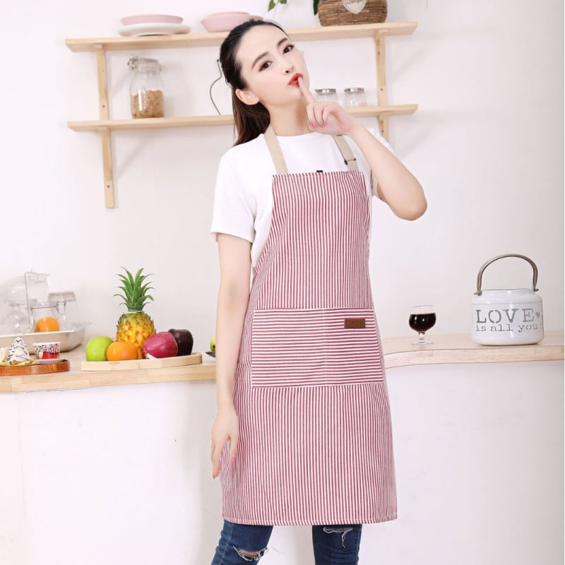 Ποδιά χωρίς μανίκια από πολυεστέρα, με ριγέ σχέδιο, αντιλερωτική, μοντέρνο μινιμαλιστικό στυλ