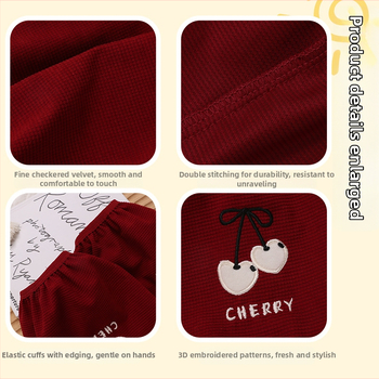 Μανίκια με μοτίβο κερασιού σε πλέξη, μινιμαλιστικό στυλ, μακριά μανίκια, ανθεκτικά στη φθορά και στους λεκέδες