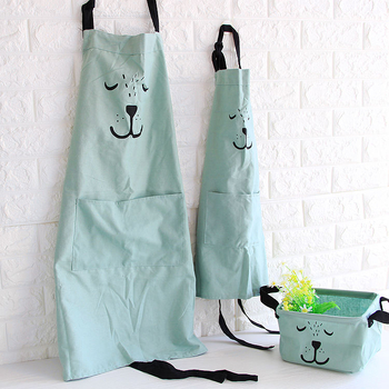 Set kuhinjskih pregača za odrasle i djecu, bez rukava, 100% pamuk, nordijski stil, moderni minimalistički, otporna na prljavštinu