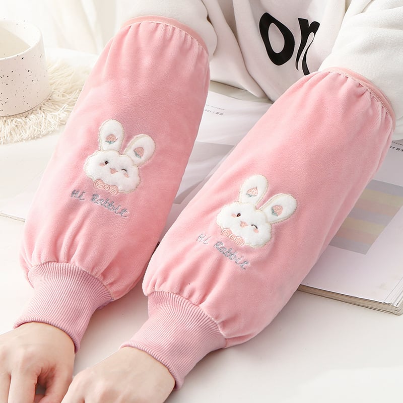 Дълги предпазни маншети за кухня, против замърсяване, фин фланел, карикатурен стил