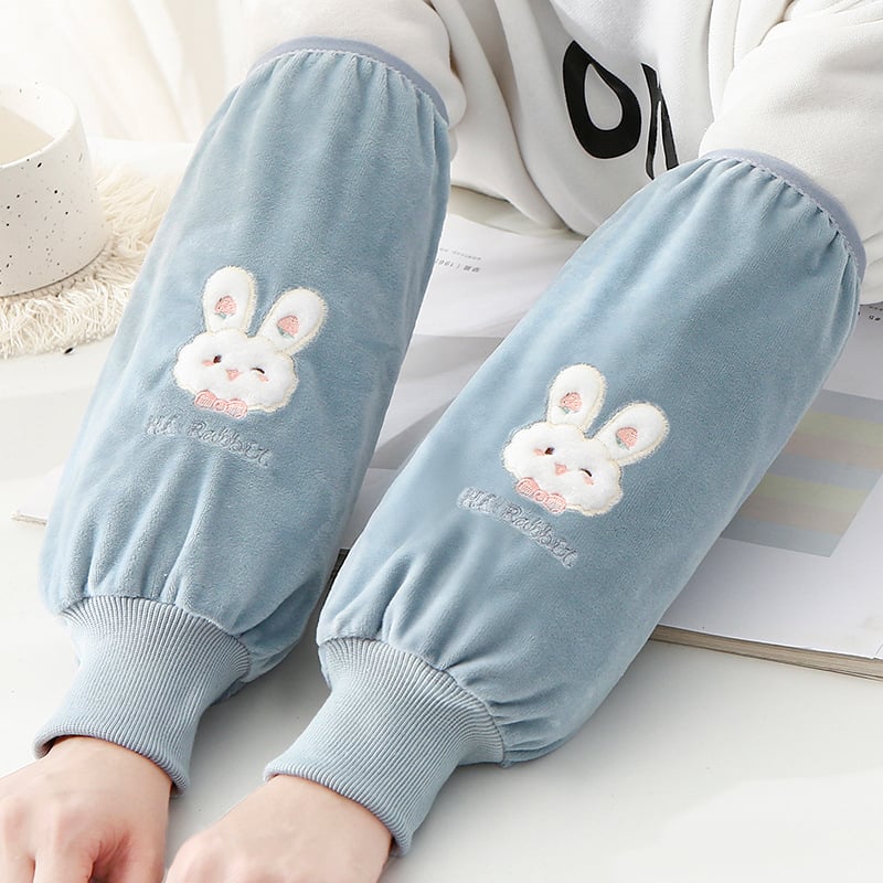 Дълги предпазни маншети за кухня, против замърсяване, фин фланел, карикатурен стил