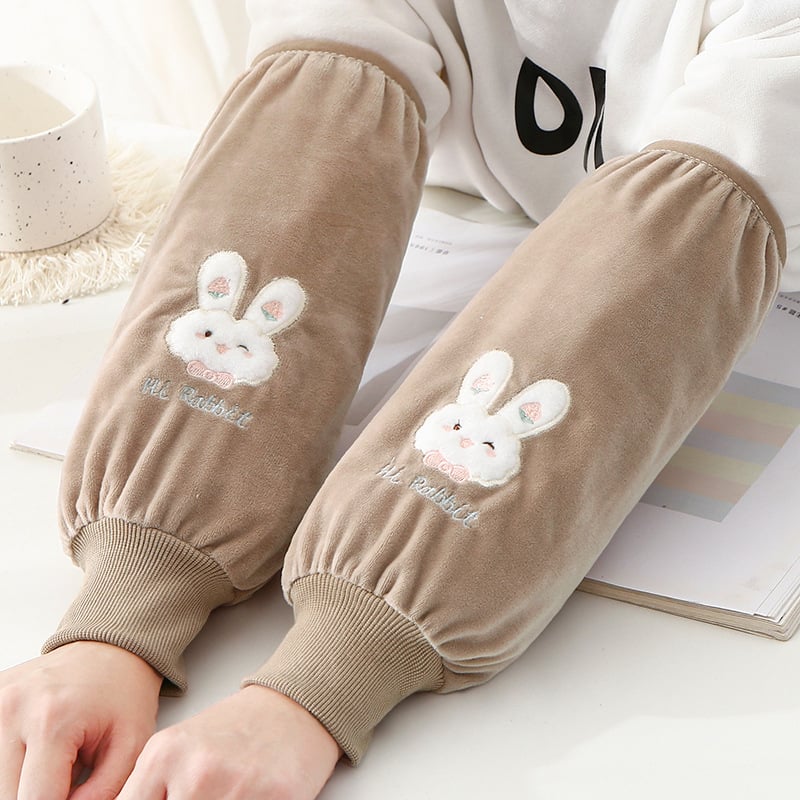 Дълги предпазни маншети за кухня, против замърсяване, фин фланел, карикатурен стил