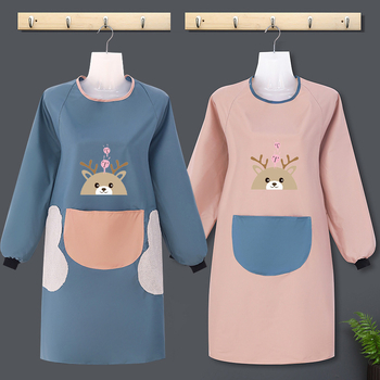 Pregača s dugim rukavima od PVC-a, vodootporna, crtani uzorak, korejski stil