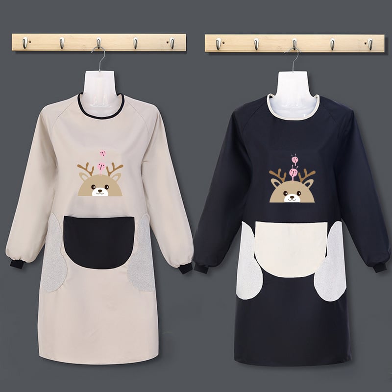 Pregača s dugim rukavima od PVC-a, vodootporna, crtani uzorak, korejski stil