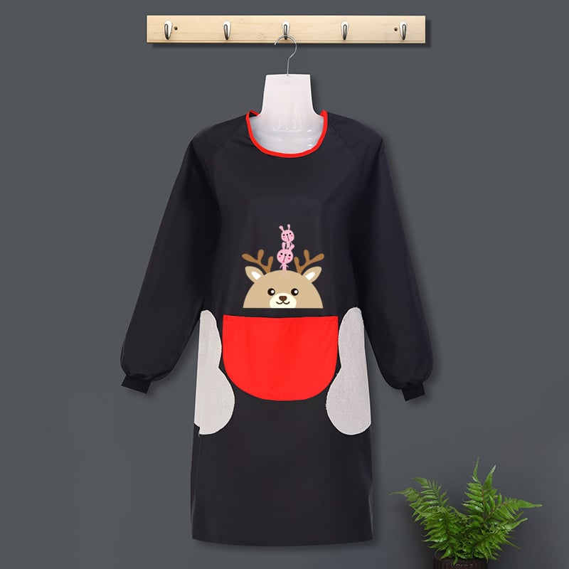 Pregača s dugim rukavima od PVC-a, vodootporna, crtani uzorak, korejski stil