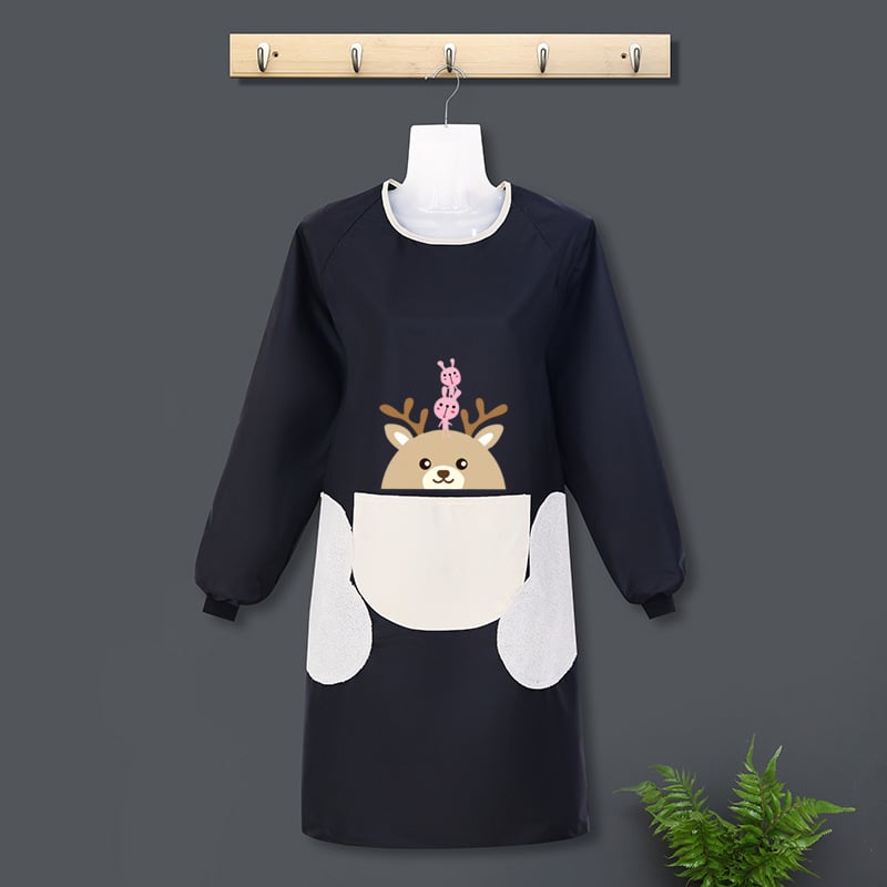 Pregača s dugim rukavima od PVC-a, vodootporna, crtani uzorak, korejski stil