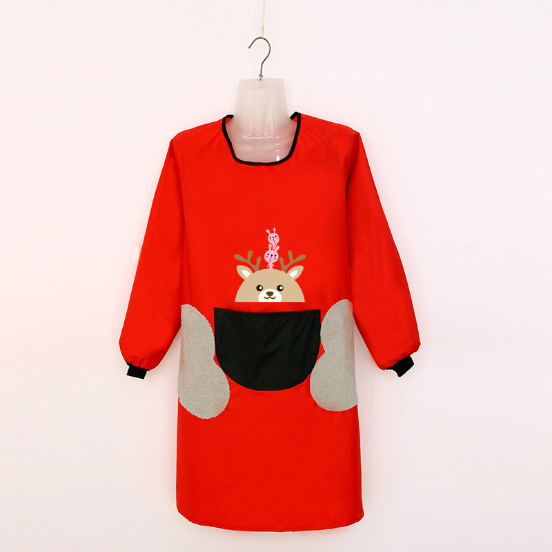 Pregača s dugim rukavima od PVC-a, vodootporna, crtani uzorak, korejski stil