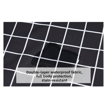 Pregača bez rukava, vodootporna, poliester, korejski stil, uzorak cvijeće/trava/lišće