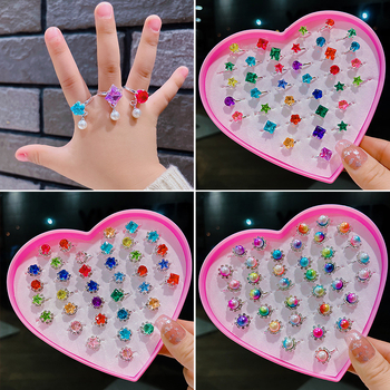 Δαχτυλίδι για παιδιά σε στυλ Πριγκίπισσα, χειροποίητο, γεωμετρικός σχεδιασμός, σειρά Πριγκίπισσα