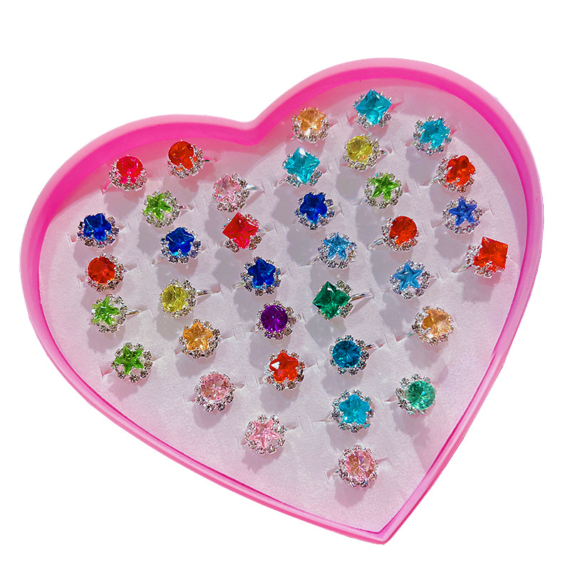 Δαχτυλίδι για παιδιά σε στυλ Πριγκίπισσα, χειροποίητο, γεωμετρικός σχεδιασμός, σειρά Πριγκίπισσα