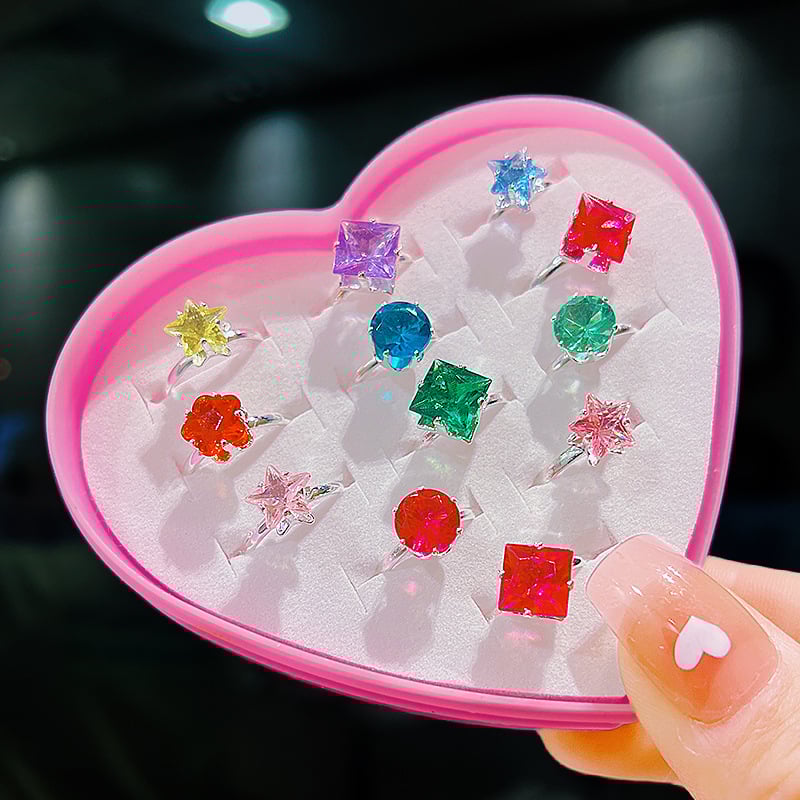 Δαχτυλίδι για παιδιά σε στυλ Πριγκίπισσα, χειροποίητο, γεωμετρικός σχεδιασμός, σειρά Πριγκίπισσα