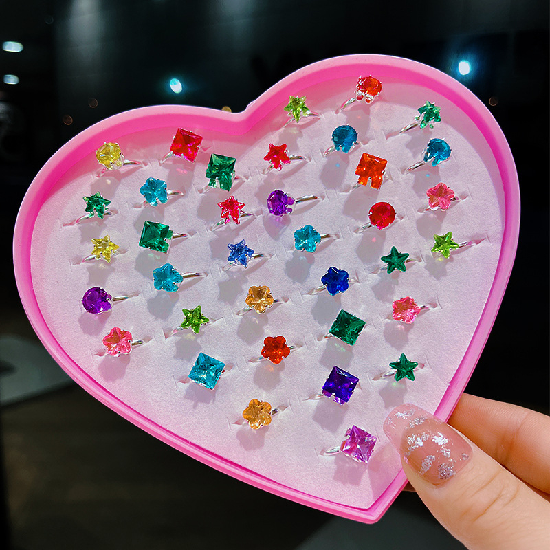 Δαχτυλίδι για παιδιά σε στυλ Πριγκίπισσα, χειροποίητο, γεωμετρικός σχεδιασμός, σειρά Πριγκίπισσα