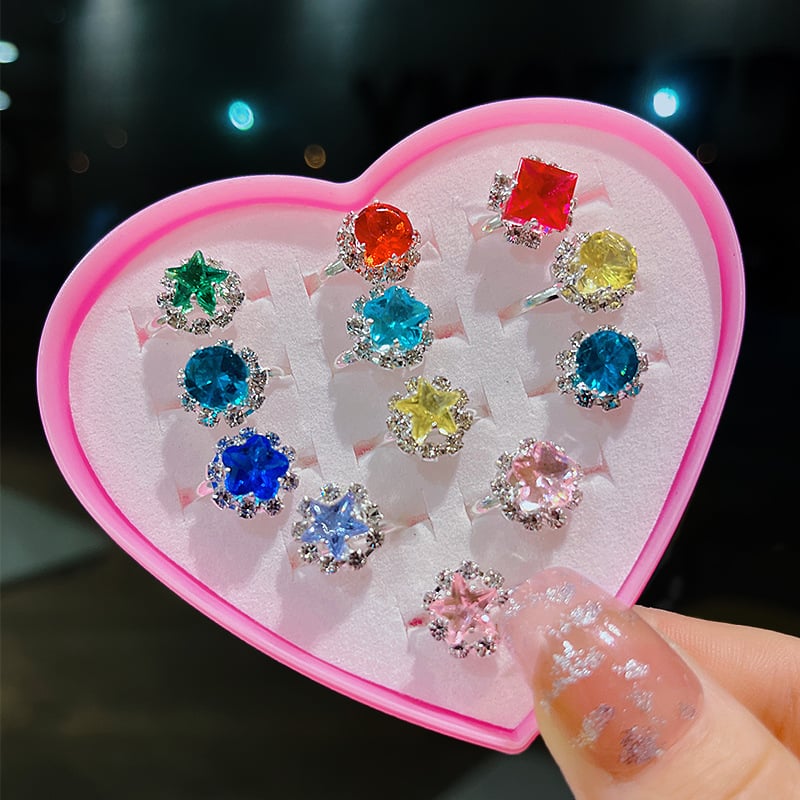 Δαχτυλίδι για παιδιά σε στυλ Πριγκίπισσα, χειροποίητο, γεωμετρικός σχεδιασμός, σειρά Πριγκίπισσα