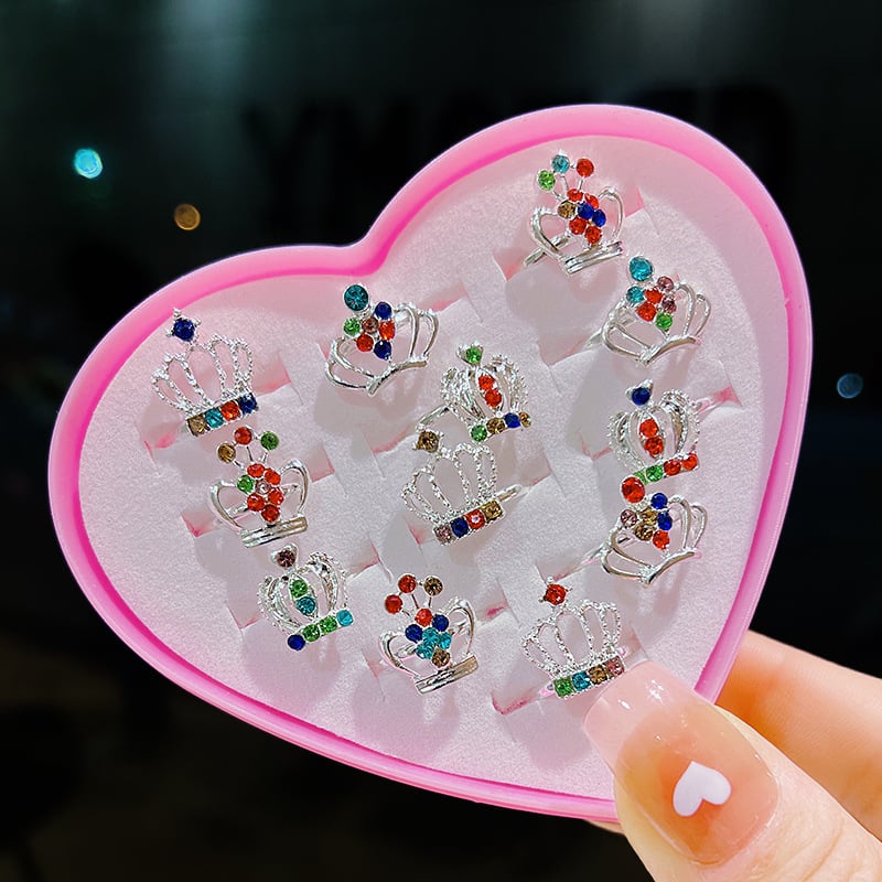 Δαχτυλίδι για παιδιά σε στυλ Πριγκίπισσα, χειροποίητο, γεωμετρικός σχεδιασμός, σειρά Πριγκίπισσα