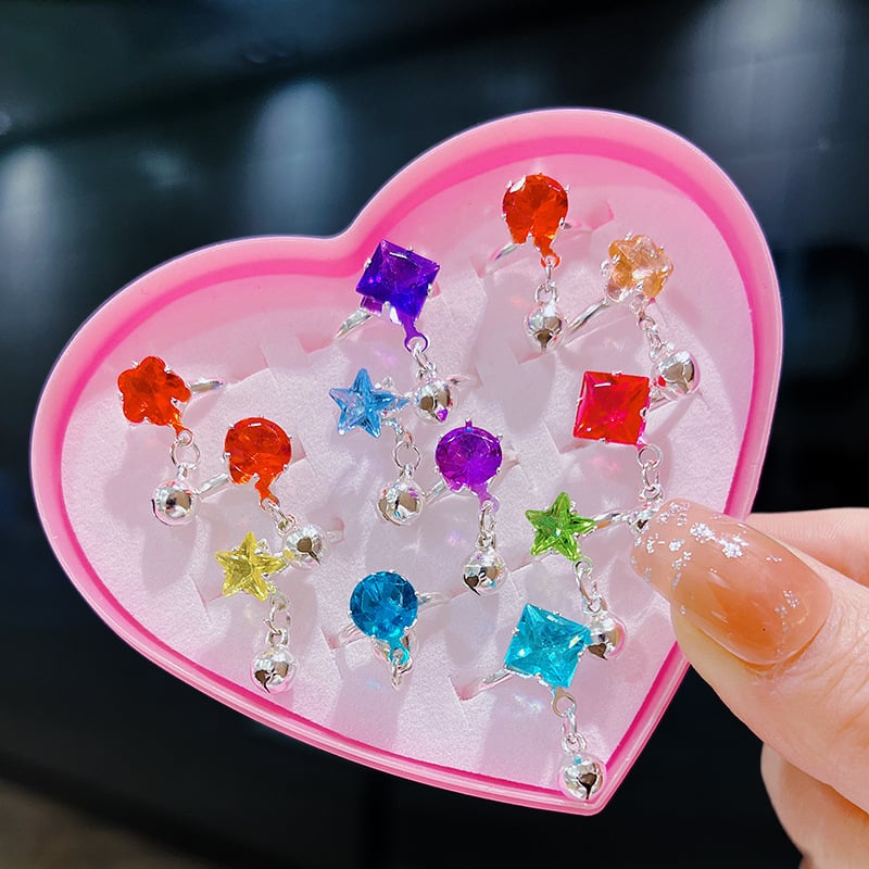 Δαχτυλίδι για παιδιά σε στυλ Πριγκίπισσα, χειροποίητο, γεωμετρικός σχεδιασμός, σειρά Πριγκίπισσα