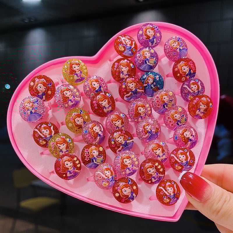 Δαχτυλίδι για παιδιά σε στυλ Πριγκίπισσα, χειροποίητο, γεωμετρικός σχεδιασμός, σειρά Πριγκίπισσα