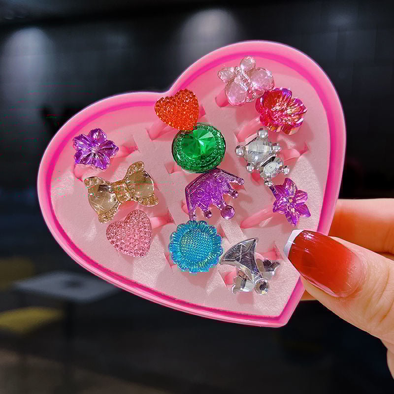 Δαχτυλίδι για παιδιά σε στυλ Πριγκίπισσα, χειροποίητο, γεωμετρικός σχεδιασμός, σειρά Πριγκίπισσα