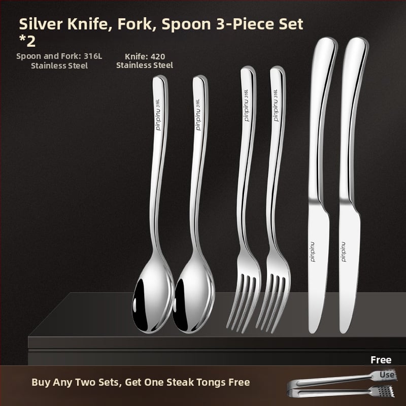 Σετ μαχαιριών, πιρουνιών και πιάτων – Ευρωπαϊκού στυλ, μοτίβο 69850, απλό στυλ, γενικού σκοπού