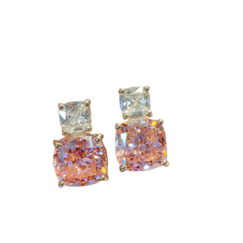 Kunzit set nakita: naušnice, ogrlica i dodatak za ruku; O lanac; privjesak s miješanim dragim kamenjem; uzorci: srce, kapljica, zvončić; korejski stil