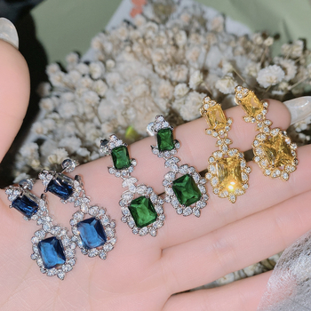 Set nakita: naušnice i ogrlica, bakrena osnova, ugravirani kameni, O-vez, cvjetni uzorak, francuski retro stil