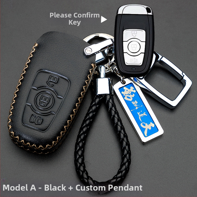 Capă de cheie auto pentru Haval H6/H2/H7/H8/H9/H5/M6 — piele de vită, stil retro (material: piele de vită; stil: retro; compatibilitate: H6/H2/H7/H8/H9/H5/M6)