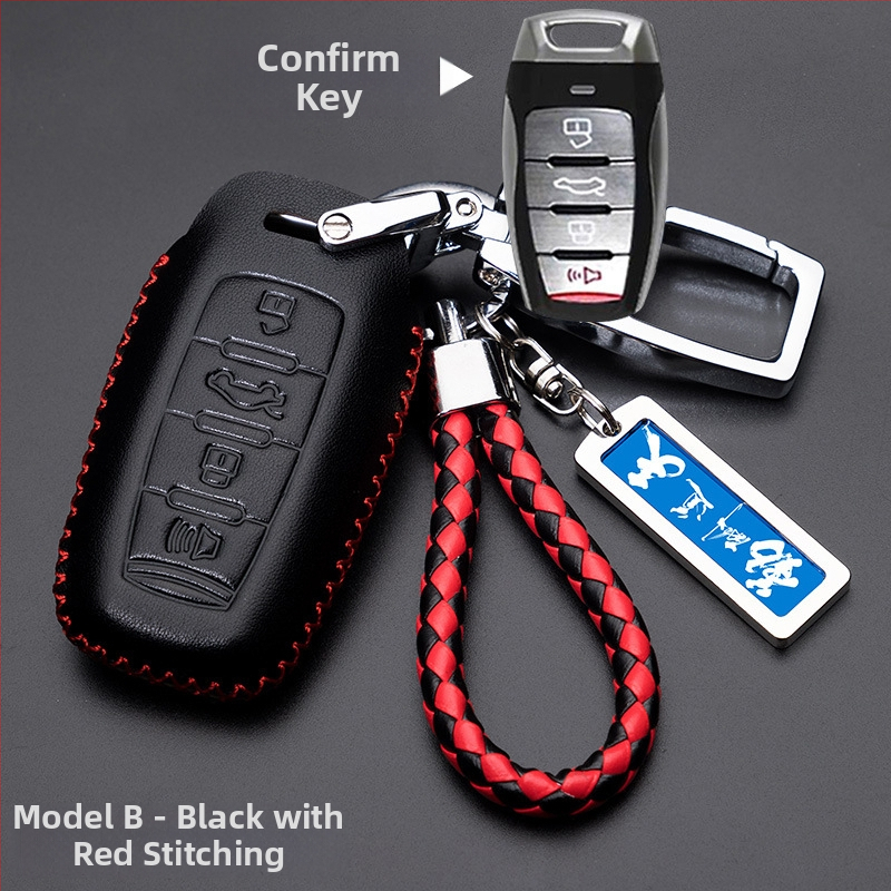 Capă de cheie auto pentru Haval H6/H2/H7/H8/H9/H5/M6 — piele de vită, stil retro (material: piele de vită; stil: retro; compatibilitate: H6/H2/H7/H8/H9/H5/M6)