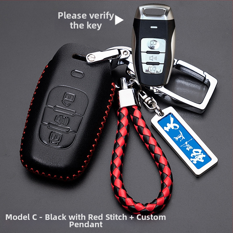 Capă de cheie auto pentru Haval H6/H2/H7/H8/H9/H5/M6 — piele de vită, stil retro (material: piele de vită; stil: retro; compatibilitate: H6/H2/H7/H8/H9/H5/M6)