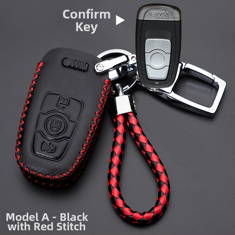 Capă de cheie auto pentru Haval H6/H2/H7/H8/H9/H5/M6 — piele de vită, stil retro (material: piele de vită; stil: retro; compatibilitate: H6/H2/H7/H8/H9/H5/M6)