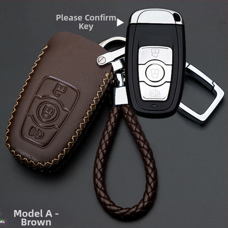 Capă de cheie auto pentru Haval H6/H2/H7/H8/H9/H5/M6 — piele de vită, stil retro (material: piele de vită; stil: retro; compatibilitate: H6/H2/H7/H8/H9/H5/M6)